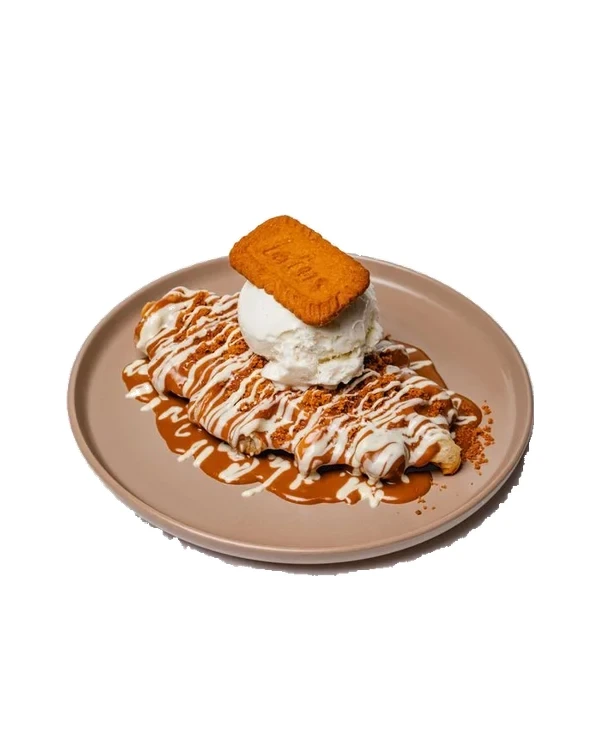 Biscoff Lotus Croffle at Shaghf Cafe