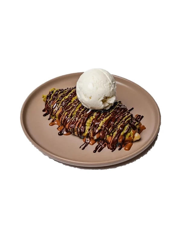 Dubai Chocolate Croffle at Shaghf Cafe