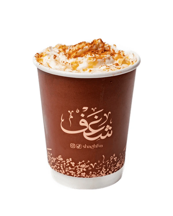 Hot Cinnamon Bun Pumpkin Latte at Shaghf Cafe