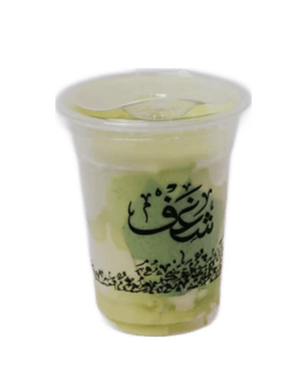 Iced Matcha Latte at Shaghf Cafe