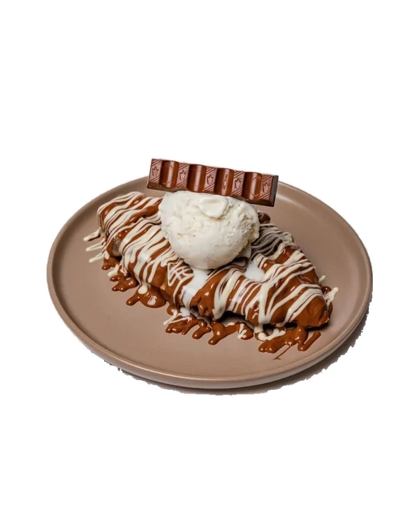 Kinder Croffle at Shaghf Cafe