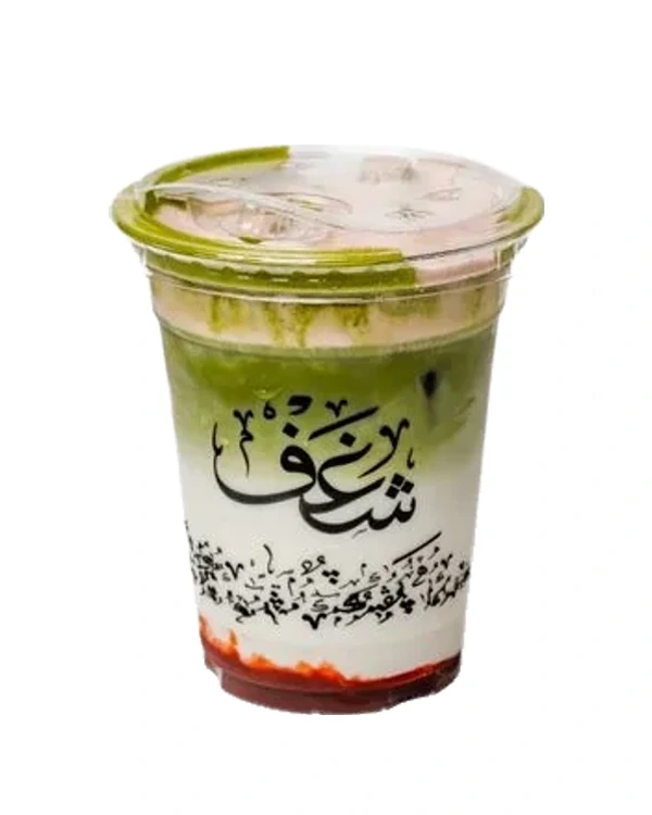 Strawberry Matcha Cold Foam at Shaghf Cafe